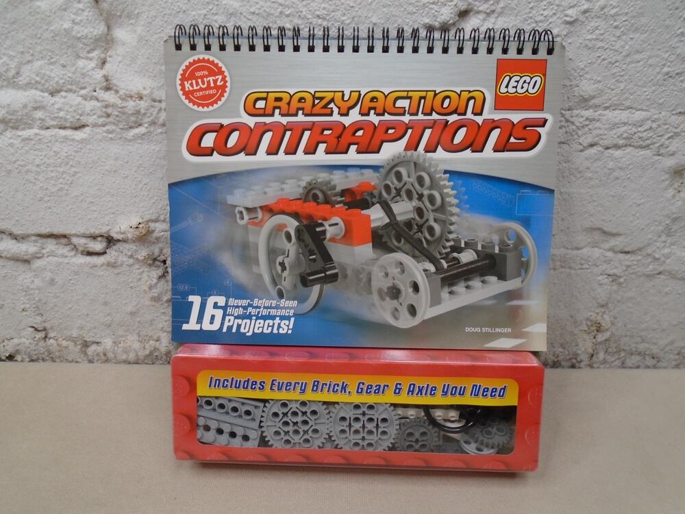 LEGO Crazy Action Contraptions, Spiral Bound Activity Kit by Klutz, NEW Complete